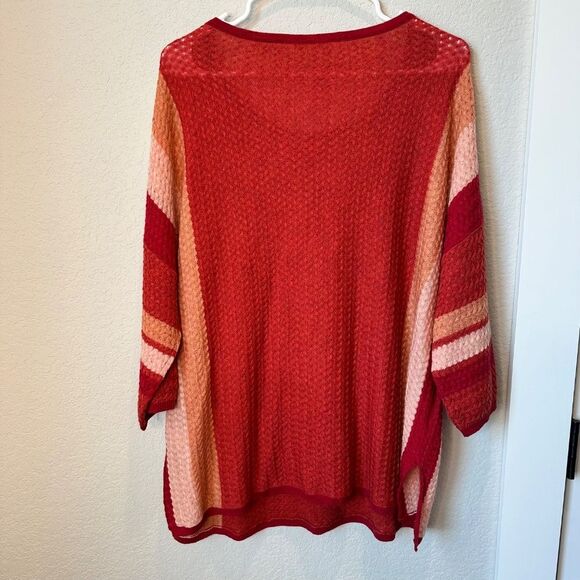 Soft Surroundings Red Coral Wool Blend Soft Lightweight Knit Sweater Size L EUC - Picture 6 of 7
